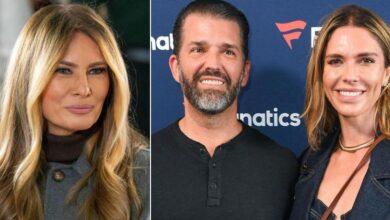 Melania Trump leaves Don Jr.'s wedding omitted