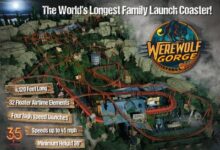 SIX FLAGS FIESTA TEXAS RELEASES WEREWOLF GORGE, The World's Longest Family Launch Roller Coaster | News