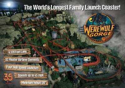 SIX FLAGS FIESTA TEXAS RELEASES WEREWOLF GORGE, The World's Longest Family Launch Roller Coaster | News