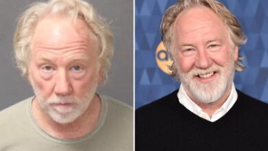 The father of Timothy Busfield's alleged victims reacts emotionally to photos