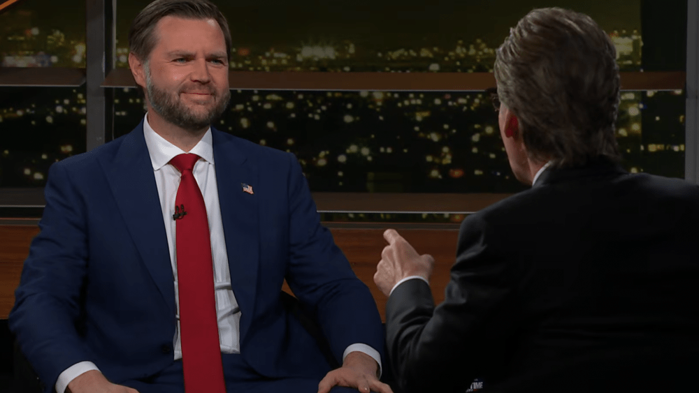 Bill Maher is played by JD Vance in HBO's 'Real Time' and admits he might vote Republican in 2028