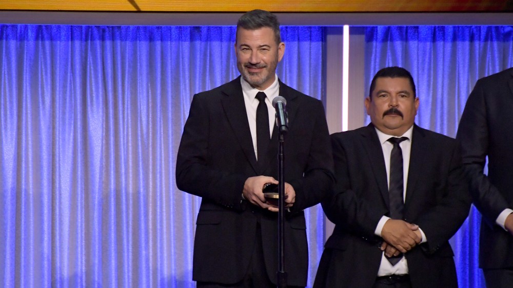 Jimmy Kimmel thanks 'Pumpkin McPornhumper' Trump for his Peabody Award