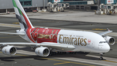 The Emirates A380 dons its Gunners kit | News