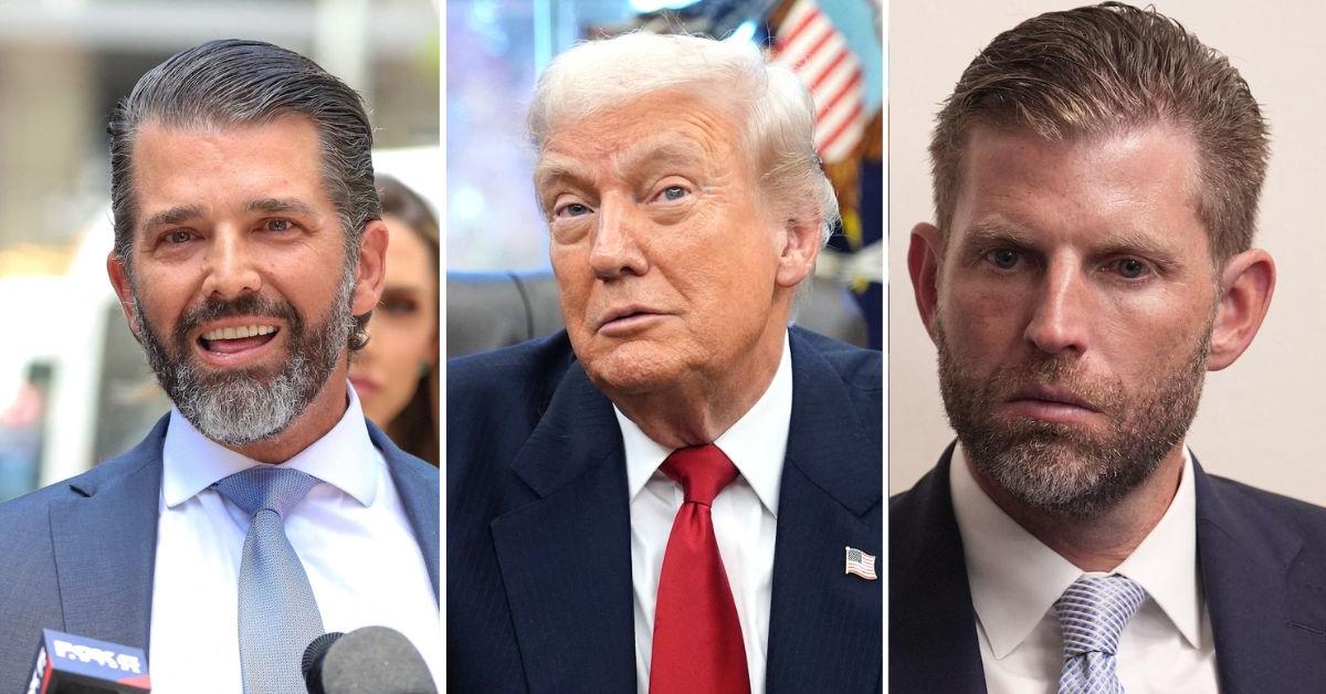 Trump devastated after making 'threesome' about his 'beautiful' sons