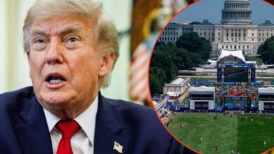 Trump's 'embarrassing' large turnout at the US state fair mocked