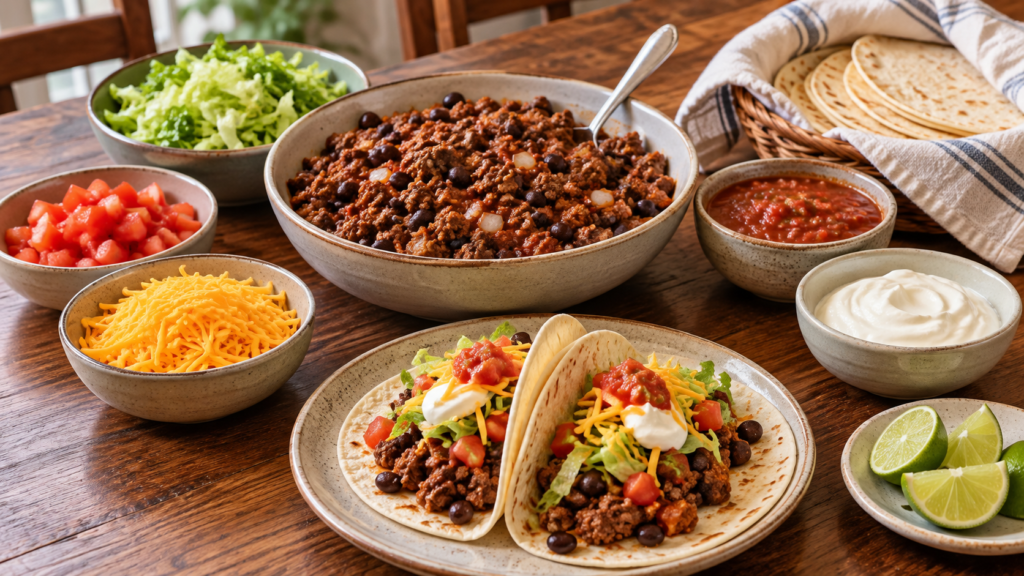 A Family Taco Night That Lets Everyone Build Their Own Plate